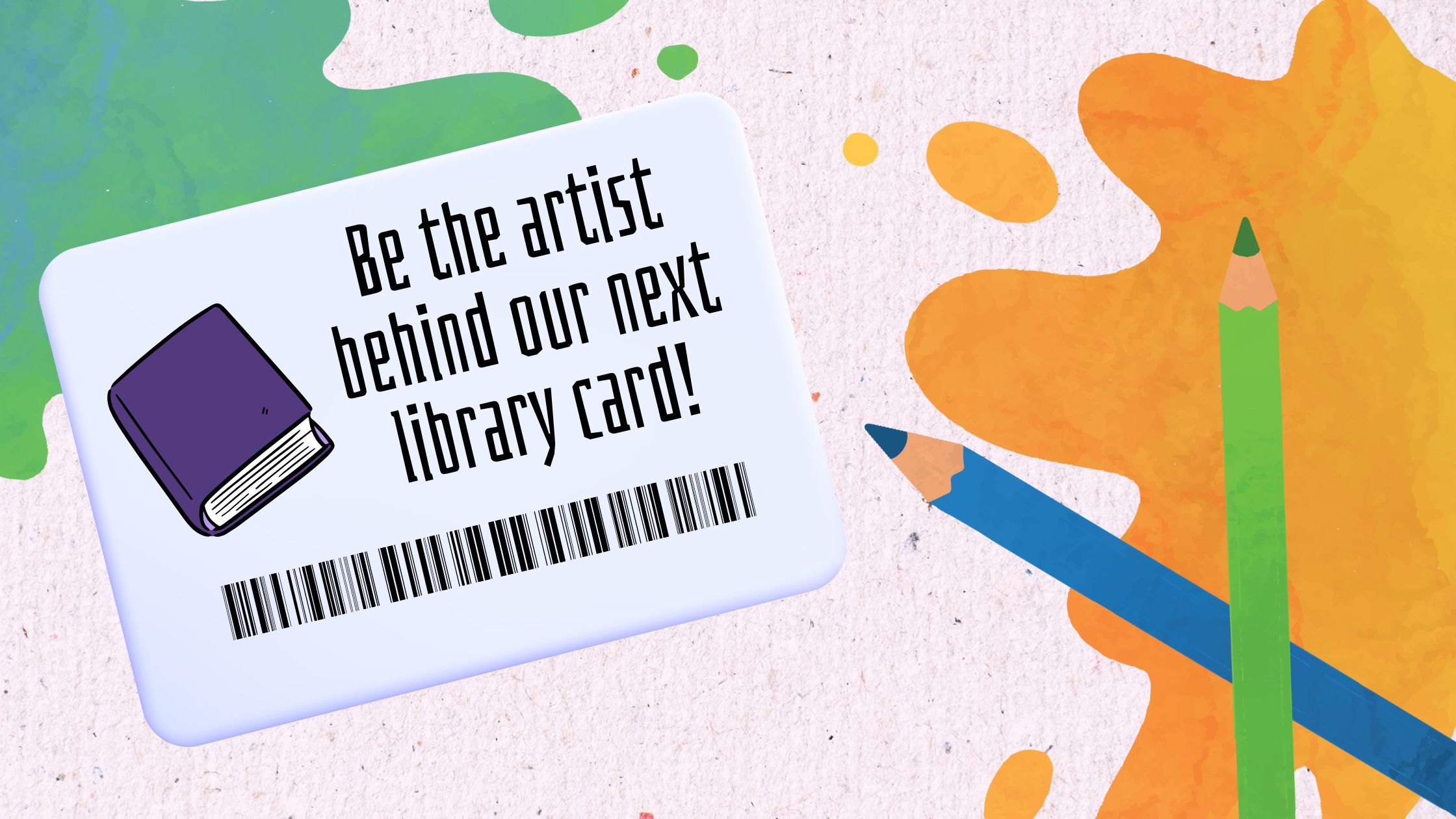 image of library card and pencils