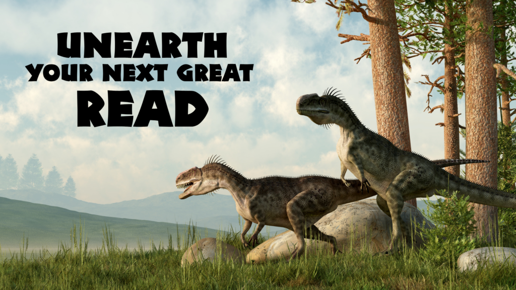 image of dinosaurs in forest